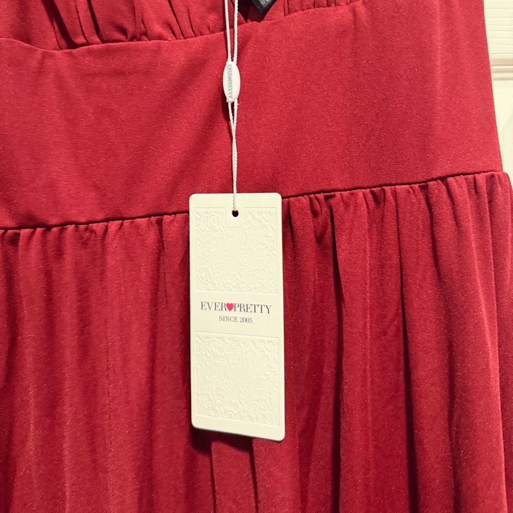 NWT Ever Pretty Deep Red Maxi Dress - Picture 3 of 5
